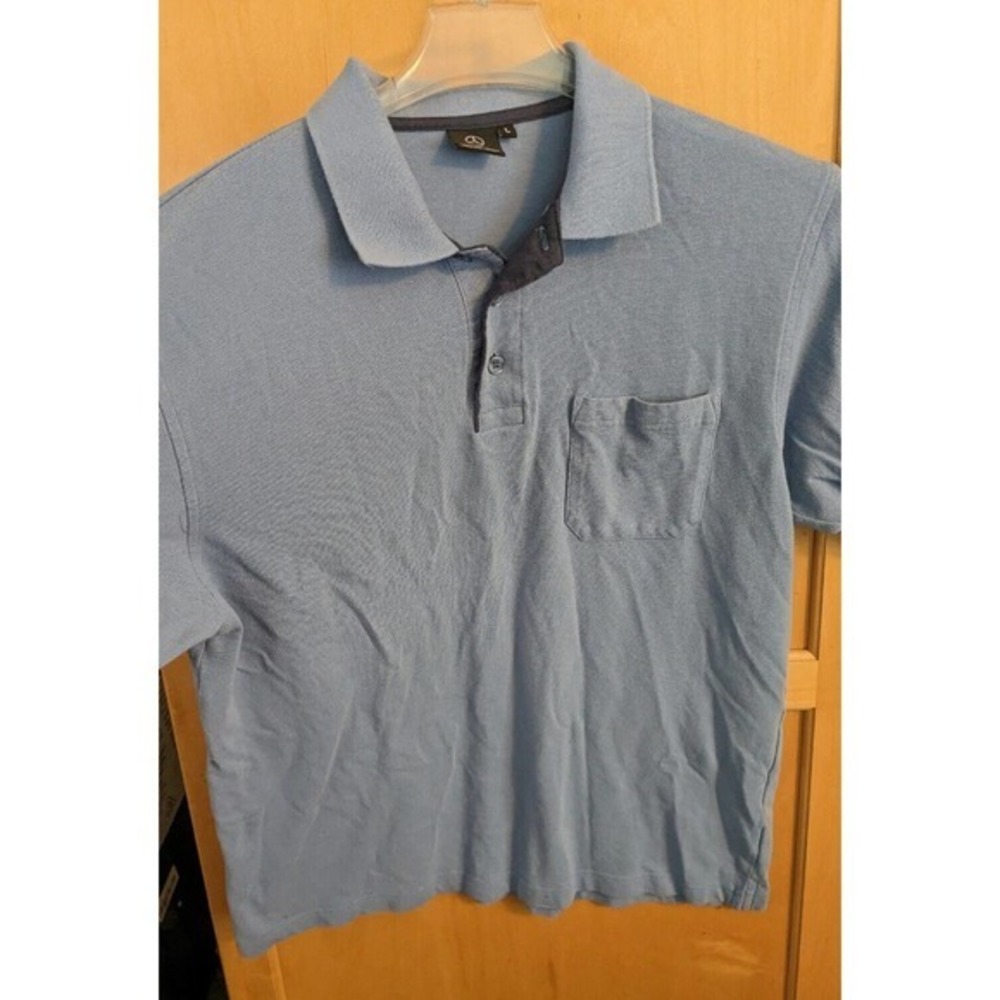 Mercedes Benz Polo Shirt Mens Size Large Short Sleeve Adult Blue Stitch Logo